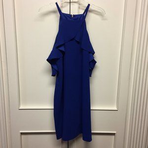 Trina Turk Cobalt Blue Cold Shoulder Mini Dress in Size 8